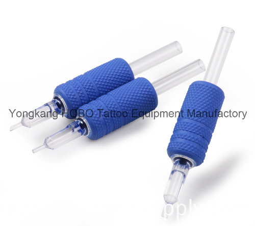 Cheap 19mm Disposable Tattoo Grips Silica Rubber Cartridge Clear Tip